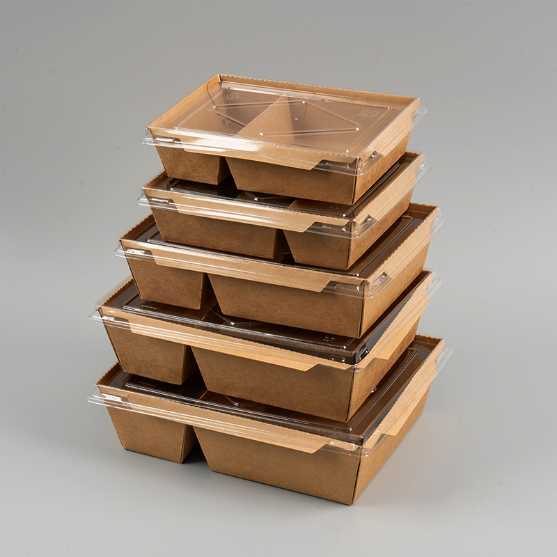 Double Compartment Kraft Paper Box na may takip ng alagang hayop